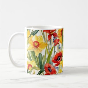 Pfeffer und Narzissen fröhliche Kunst Kaffeetasse