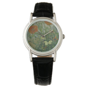 Pfeffer und Schmetterlinge von Vincent Van Gogh Armbanduhr