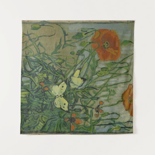 Pfeffer und Schmetterlinge von Vincent Van Gogh Wandteppich (Vorderseite (Horizontal))