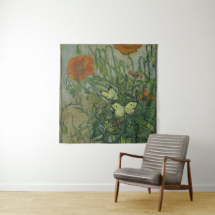 Pfeffer und Schmetterlinge von Vincent Van Gogh Wandteppich
