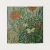 Pfeffer und Schmetterlinge von Vincent Van Gogh Wandteppich (Vorderseite)