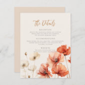 Pfeffer und Wildblumen Die Details Hochzeit Mitteilungskarte (Vorne/Hinten)