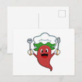 Pfeffer Vegan-Koch Postkarte (Vorne/Hinten)