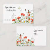 Pfeffer, Wildblumen, Schmetterlinge Visitenkarte (Vorne/Hinten)