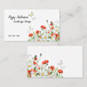 Pfeffer, Wildblumen, Schmetterlinge Visitenkarte (Vorne/Hinten)