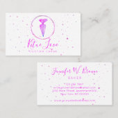 Pfefferbeutel Pink Logo Custom Cake Designer Visitenkarte (Vorne/Hinten)