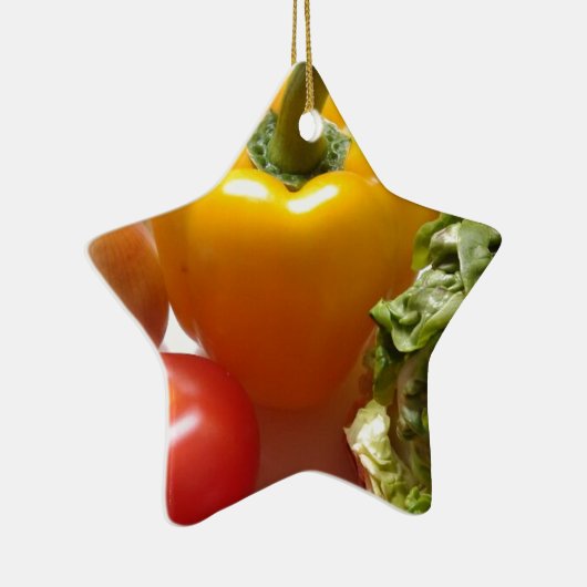 Pfefferkartoffeln Gemüse Salat gesunde Ernährung Keramikornament (Rechts)