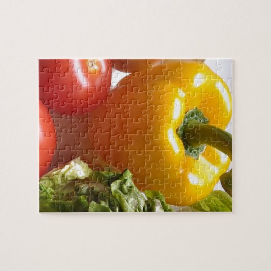 Pfefferkartoffeln Gemüse Salat gesunde Ernährung Puzzle (Horizontal)