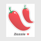 Pfefferkleber aus heißem, rotem Chili Aufkleber (Blatt)