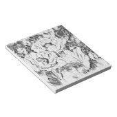 Pfefferkuchen, handgezeichnet, Blume mit Blumenmot Notizblock (angewinkelt)