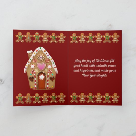 Pfefferkuchen Polar Express Feiertagskarte (Innenseite)