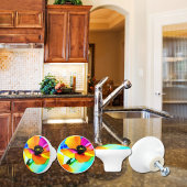 Pfefferkuchen Wildblumen Orange Pink Keramikknauf