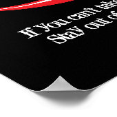 Pfefferkuchenplakat aus rotem Chili mit lustigem Z Poster (Ecke)