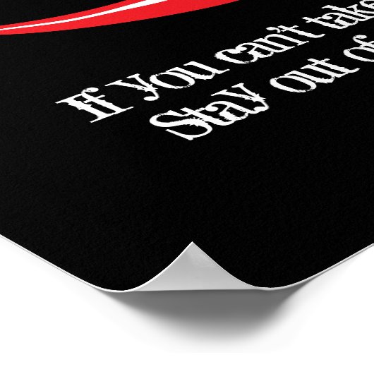 Pfefferkuchenplakat aus rotem Chili mit lustigem Z Poster (Ecke)