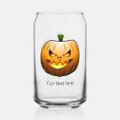 Pfefferkürbisgesicht Dosenglas (Vorderseite)