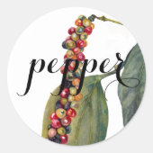 Pfeffermaisetiketten Runder Aufkleber (Vorderseite)