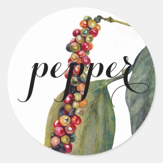 Pfeffermaisetiketten Runder Aufkleber (Vorderseite)