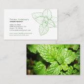 Pfefferminz-ätherisches ÖlWellness Visitenkarte (Vorne/Hinten)