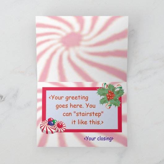 PFEFFERMINZ-FEIERTAG Karte (Innenseite)