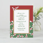 Pfefferminz-Feiertags-Einladung Einladung (Stehend Vorderseite)