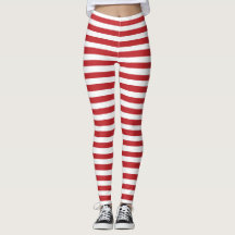Pfefferminz-gestreifte Weihnachts-Leggings