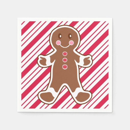 Pfefferminz-Gingerbread-Boy-Servietten Serviette (Vorderseite)