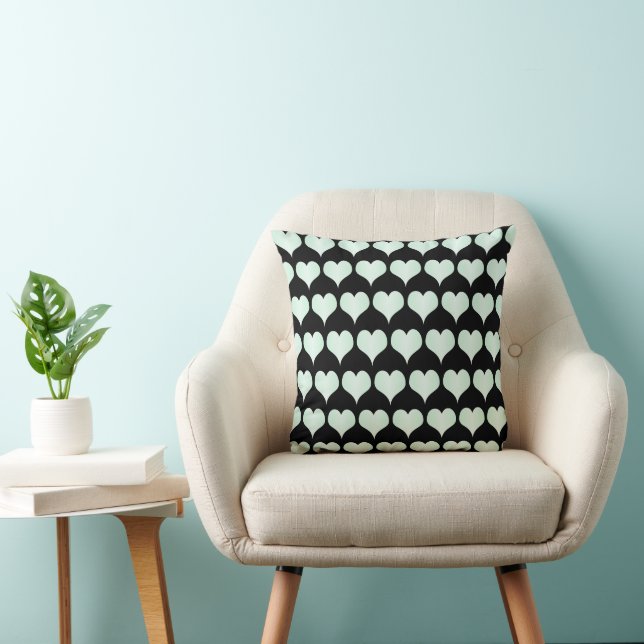 Pfefferminz-Herzen Design Kissen (Stuhl )