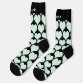 Pfefferminz-Herzen Design personalisiert Socken (Linkes Detail)