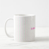 Pfefferminz Herzen Rosa Streifen Kaffeetasse (Links)