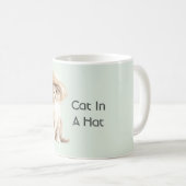 Pfefferminz-Katze in einem Hut   Kaffeetasse (VorderseiteRechts)