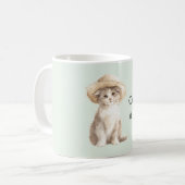 Pfefferminz-Katze in einem Hut   Kaffeetasse (Vorderseite Links)
