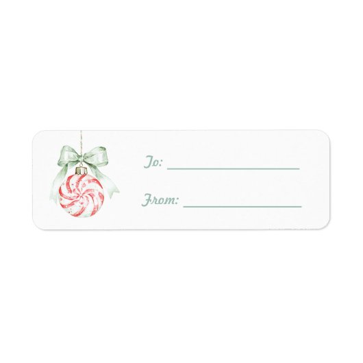 Pfefferminz-Mint-Schleife Weihnachten (Vorne)