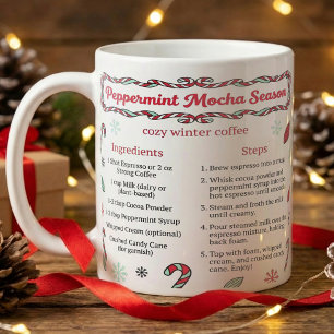 Pfefferminz-Mokka-Rezept Weihnachten Kaffeetasse