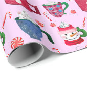 Pfefferminz-Party Geschenkpapier (Rolleneckpunkt)