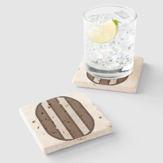 Pfefferminz Steinuntersetzer (Seitenansicht)