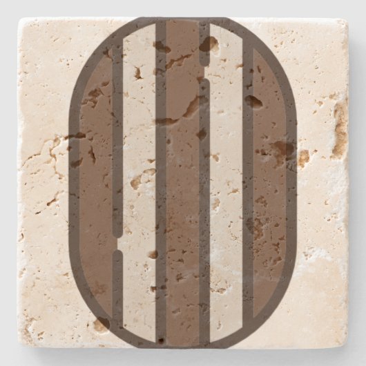 Pfefferminz Steinuntersetzer (Vorderseite)