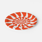 Pfefferminz-Strudel-Papier-Teller Pappteller (Schrägansicht)