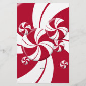 Pfefferminz-Strudel-Streifen-Süßigkeit Briefpapier (Vorderseite)