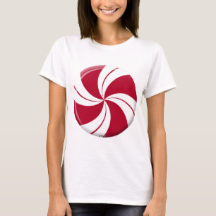 Pfefferminz-Strudel-Streifen-Süßigkeit T-Shirt