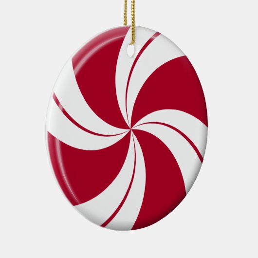 Pfefferminz-Strudel-Streifen u. Minze-Süßigkeit Keramikornament (Rechts)