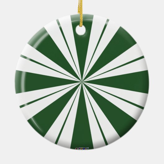 Pfefferminz-Strudel-Streifen u. Minze-Süßigkeit Keramikornament (Hinten)