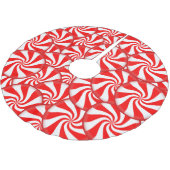 Pfefferminz-Süßigkeit Polyester Weihnachtsbaumdecke (Schrägansicht)