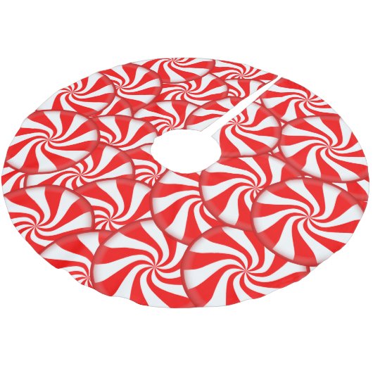 Pfefferminz-Süßigkeit Polyester Weihnachtsbaumdecke (Schrägansicht)