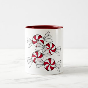 Pfefferminz-Süßigkeiten Zweifarbige Tasse