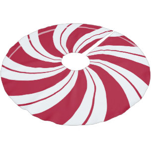 Pfefferminz-Süßigkeits-Doppelt-Strudel Polyester Weihnachtsbaumdecke
