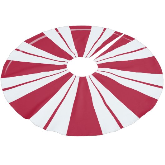 Pfefferminz-Süßigkeits-Streifen Polyester Weihnachtsbaumdecke (Schrägansicht)