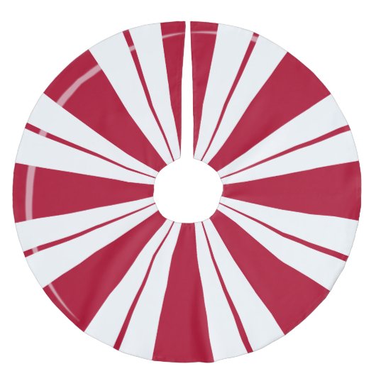 Pfefferminz-Süßigkeits-Streifen Polyester Weihnachtsbaumdecke (Vorderseite)