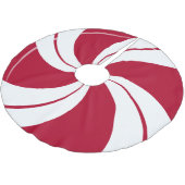 Pfefferminz-Süßigkeits-Strudel Polyester Weihnachtsbaumdecke (Schrägansicht)