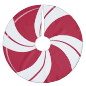 Pfefferminz-Süßigkeits-Strudel Polyester Weihnachtsbaumdecke (Vorderseite)