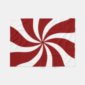 Pfefferminz-Süßigkeits-Strudel-Rot und Weiß Fleecedecke (Vorderseite (Horizontal))